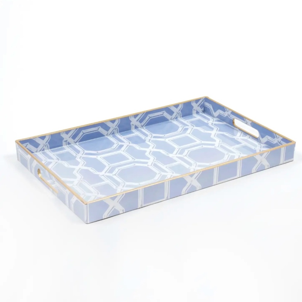 Bamboo Trellis Rectangular Tray
